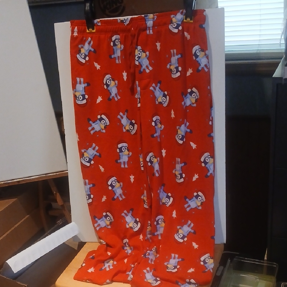 Cozy Red Bluey Pajama Bottoms